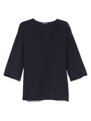 Emporio Armani cady blouse — Oxford Blue Tailored Ease