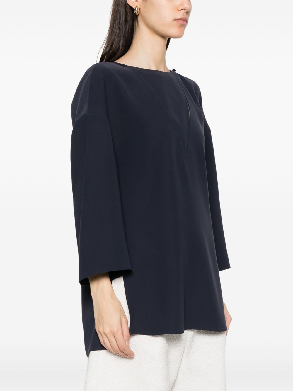 Emporio Armani cady blouse — Oxford Blue Tailored Ease