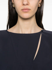 Emporio Armani cady blouse — Oxford Blue Tailored Ease