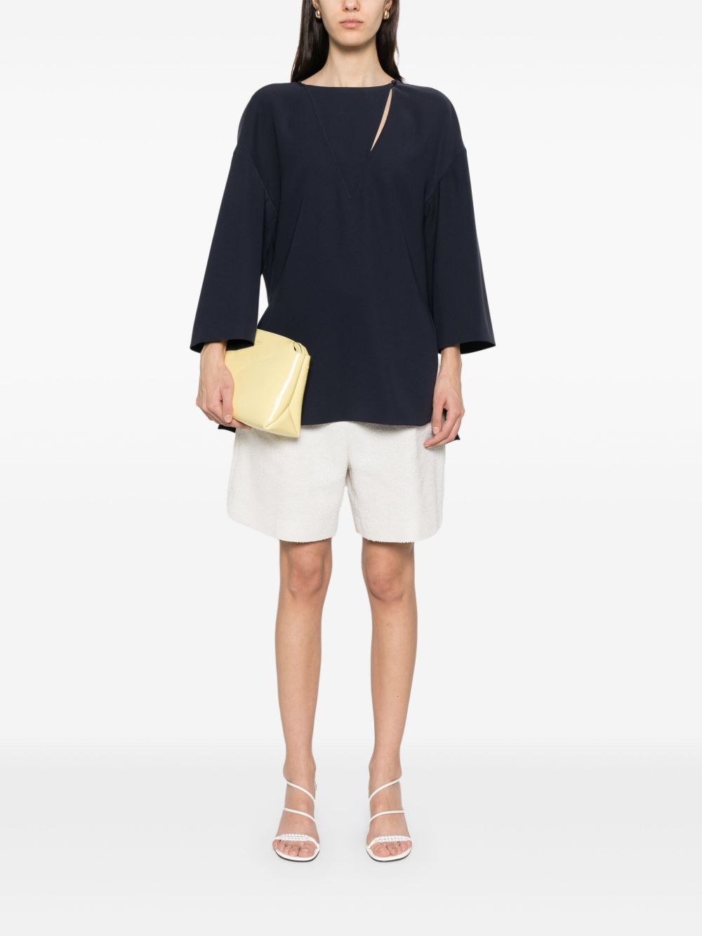 Emporio Armani cady blouse — Oxford Blue Tailored Ease