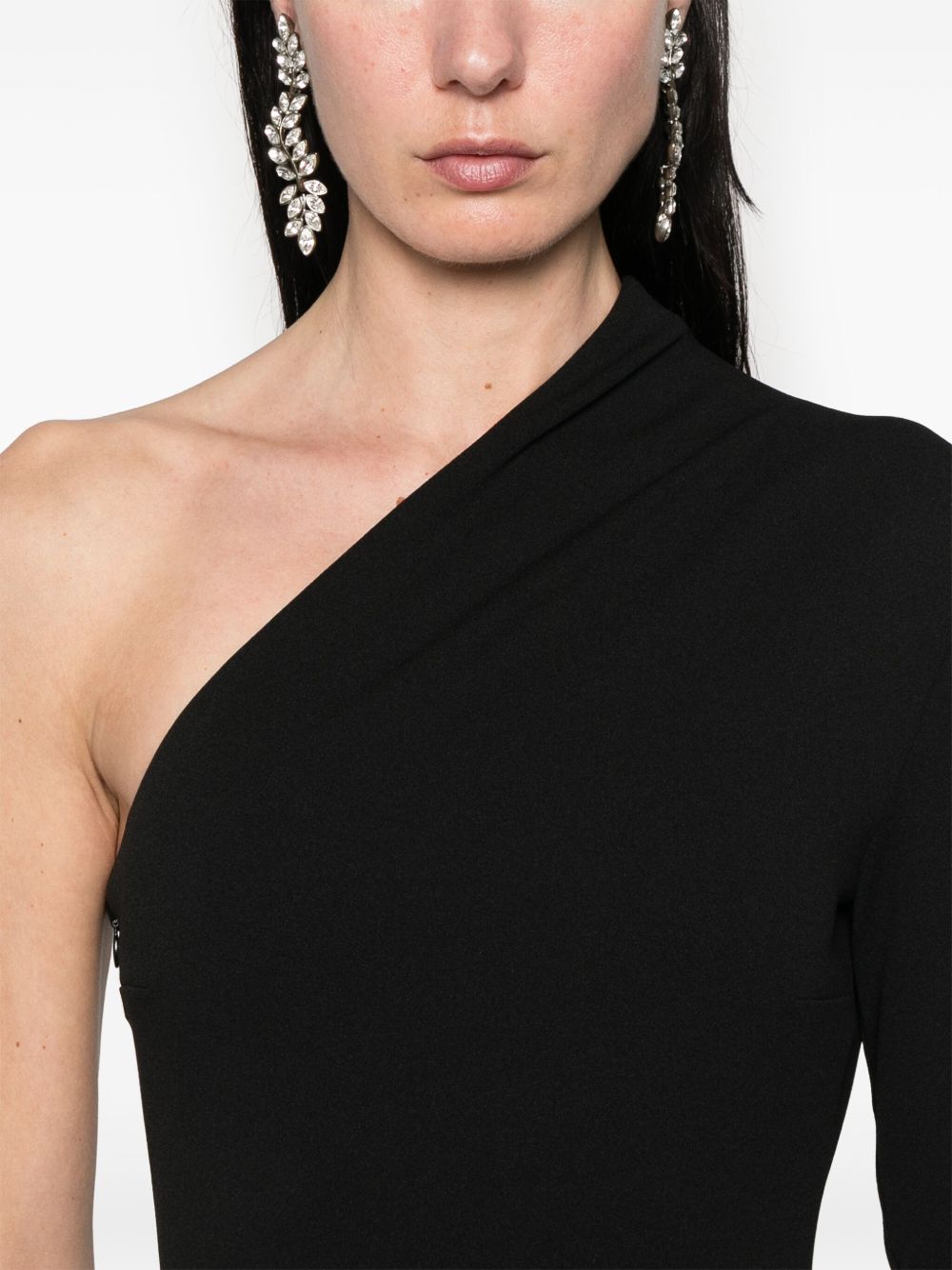 Solace London Dresses Black one-shoulder gown
