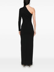Solace London Dresses Black one-shoulder gown