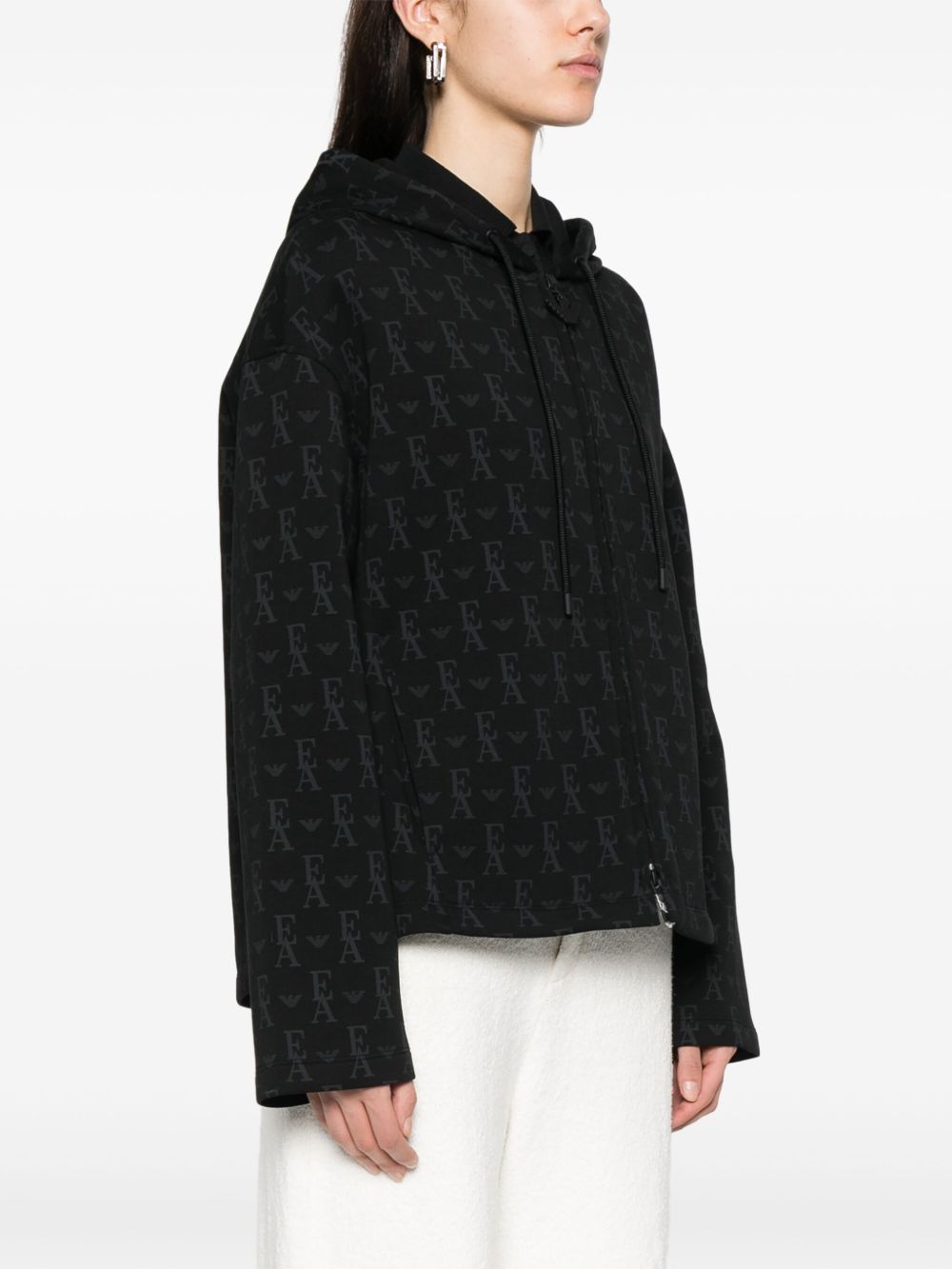 Emporio Armani Sweaters Black zip hoodie