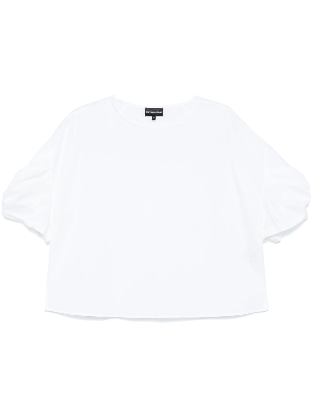 Chemisier en coton à détails torsadés Emporio Armani