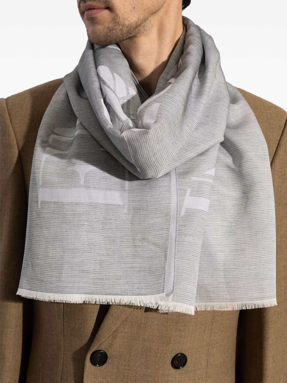 Emporio Armani Scarfs Grey