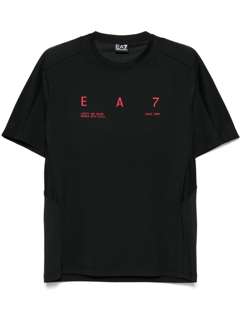 T-shirts et polos EA7 T-shirt noir à col rond avec logo