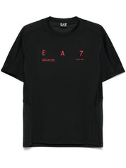 T-shirts et polos EA7 T-shirt noir à col rond avec logo