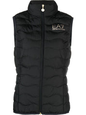 EA7 Jackets Black quilted down vest
