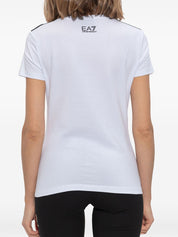 EA7 T-shirts and Polos White cotton crew neck