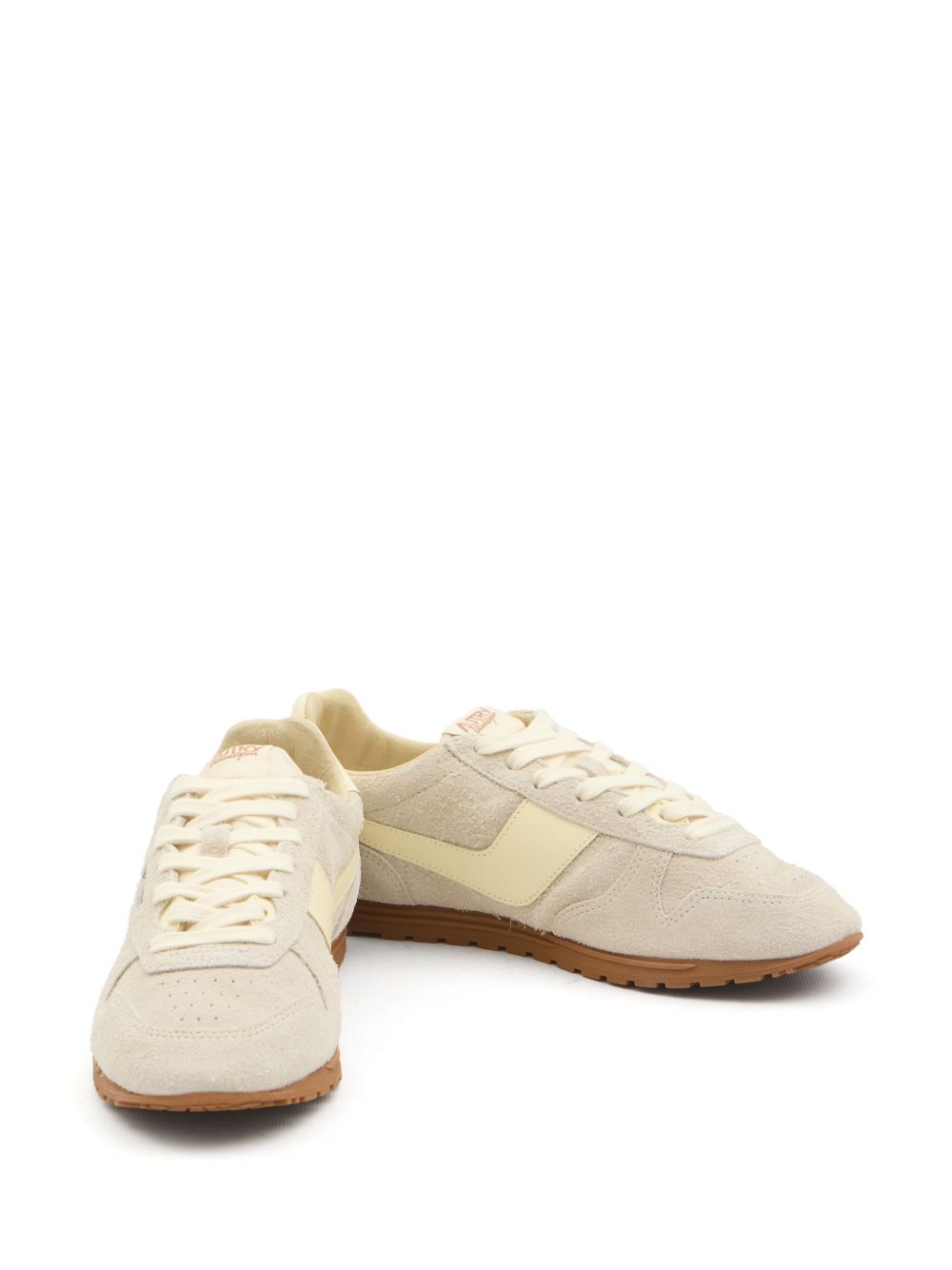 AUTRY Sneakers Beige — Leather Lace‑Up Comfort