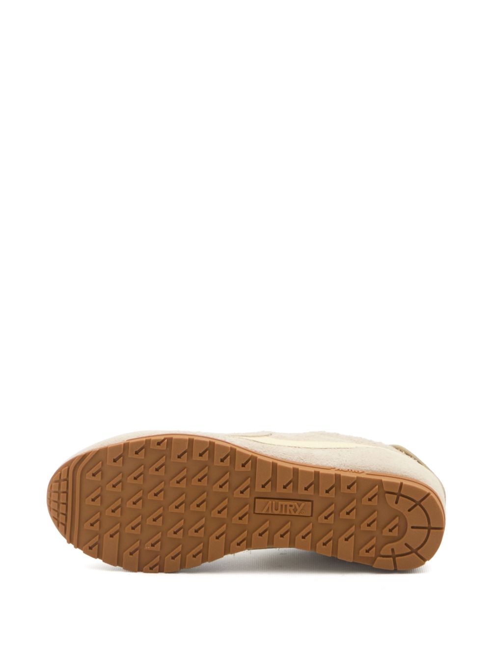 AUTRY Sneakers Beige — Leather Lace‑Up Comfort