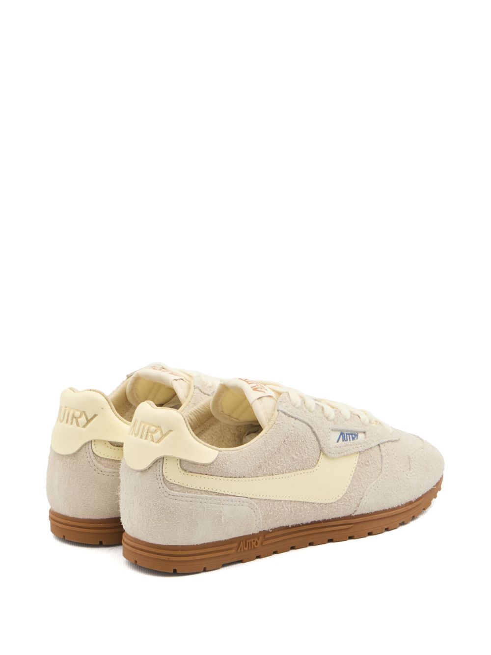 AUTRY Sneakers Beige — Leather Lace‑Up Comfort