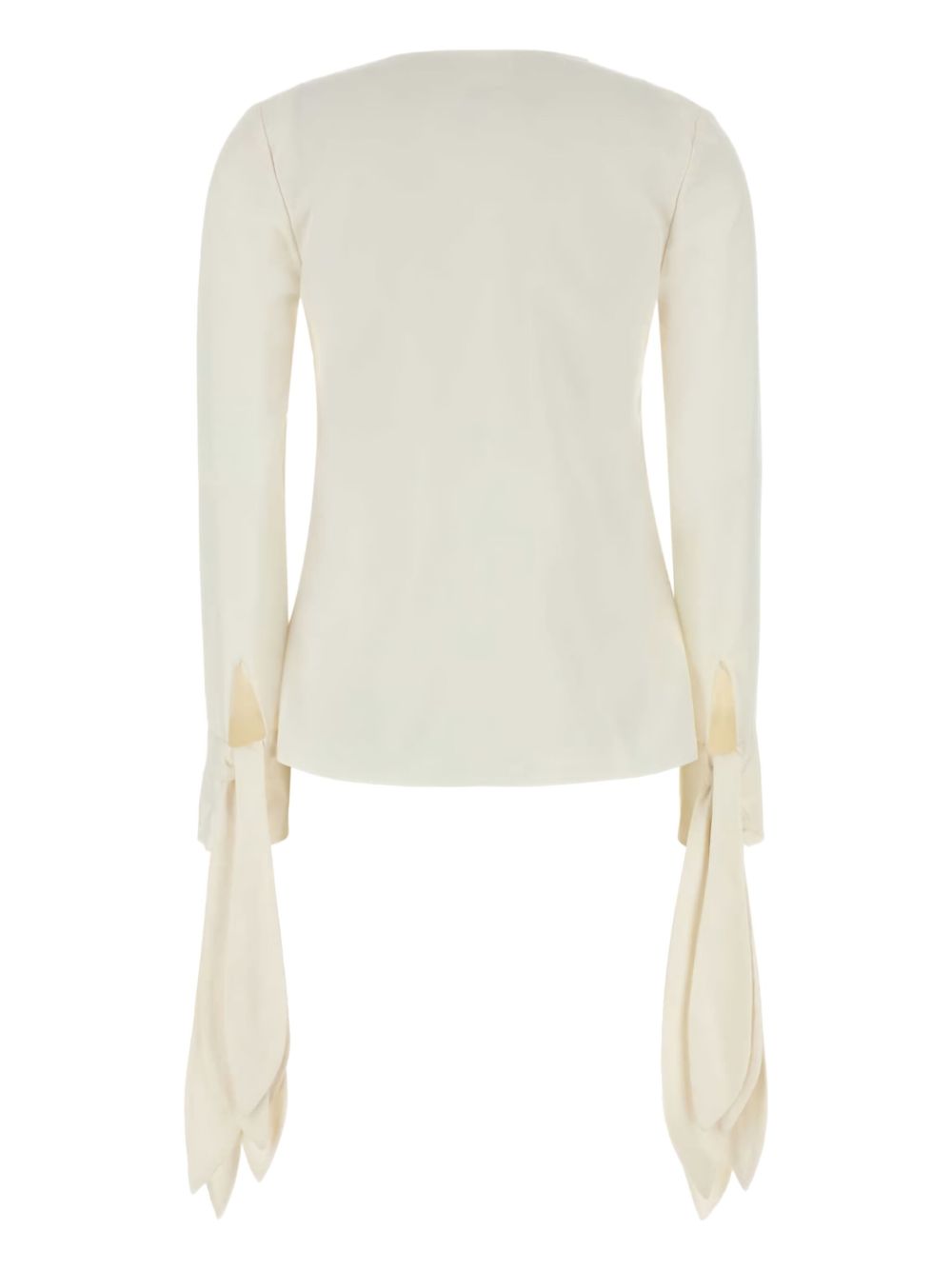 Givenchy Top White with ruffled V-neck