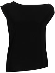 Norma Kamali Top Black asymmetric sleeveless