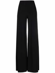Black Norma Kamali Trousers — High‑Waist Flared Comfort