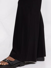 Black Norma Kamali Trousers — High‑Waist Flared Comfort
