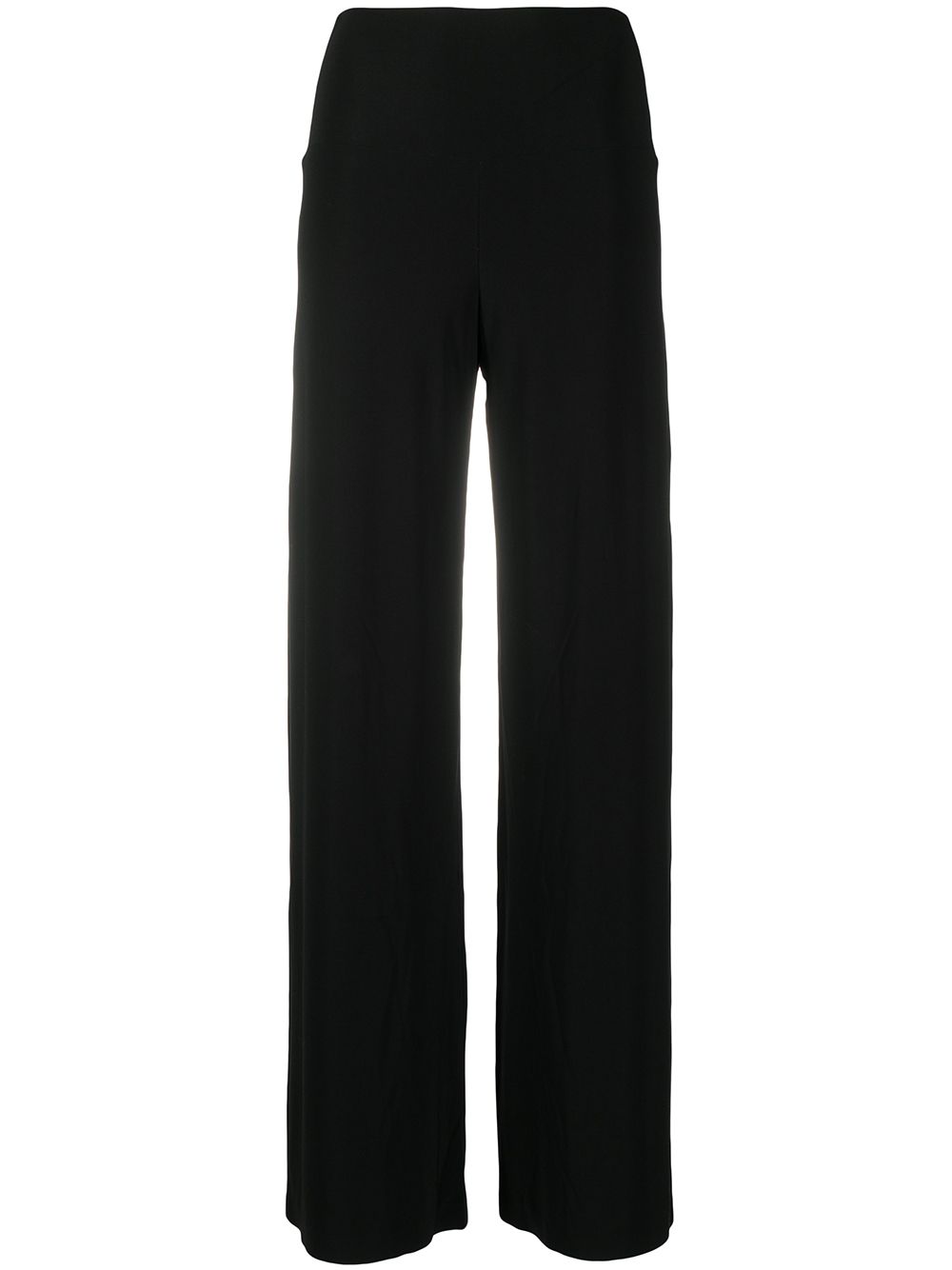 Norma Kamali Trousers Black wide-leg jersey
