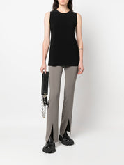 Norma Kamali Black Jersey Top — Sleek Sleeveless Elegance