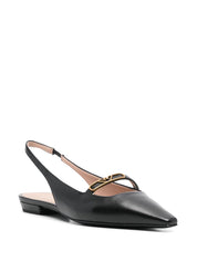 EMPORIO ARMANI EXCLUSIVE Flat shoes in Black Leather