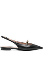 EMPORIO ARMANI EXCLUSIVE Flat shoes in Black Leather