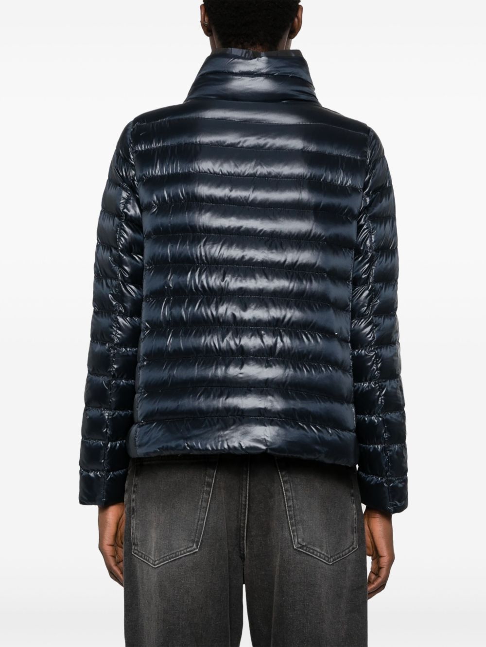 Herno Coats Blue Short Down Jacket