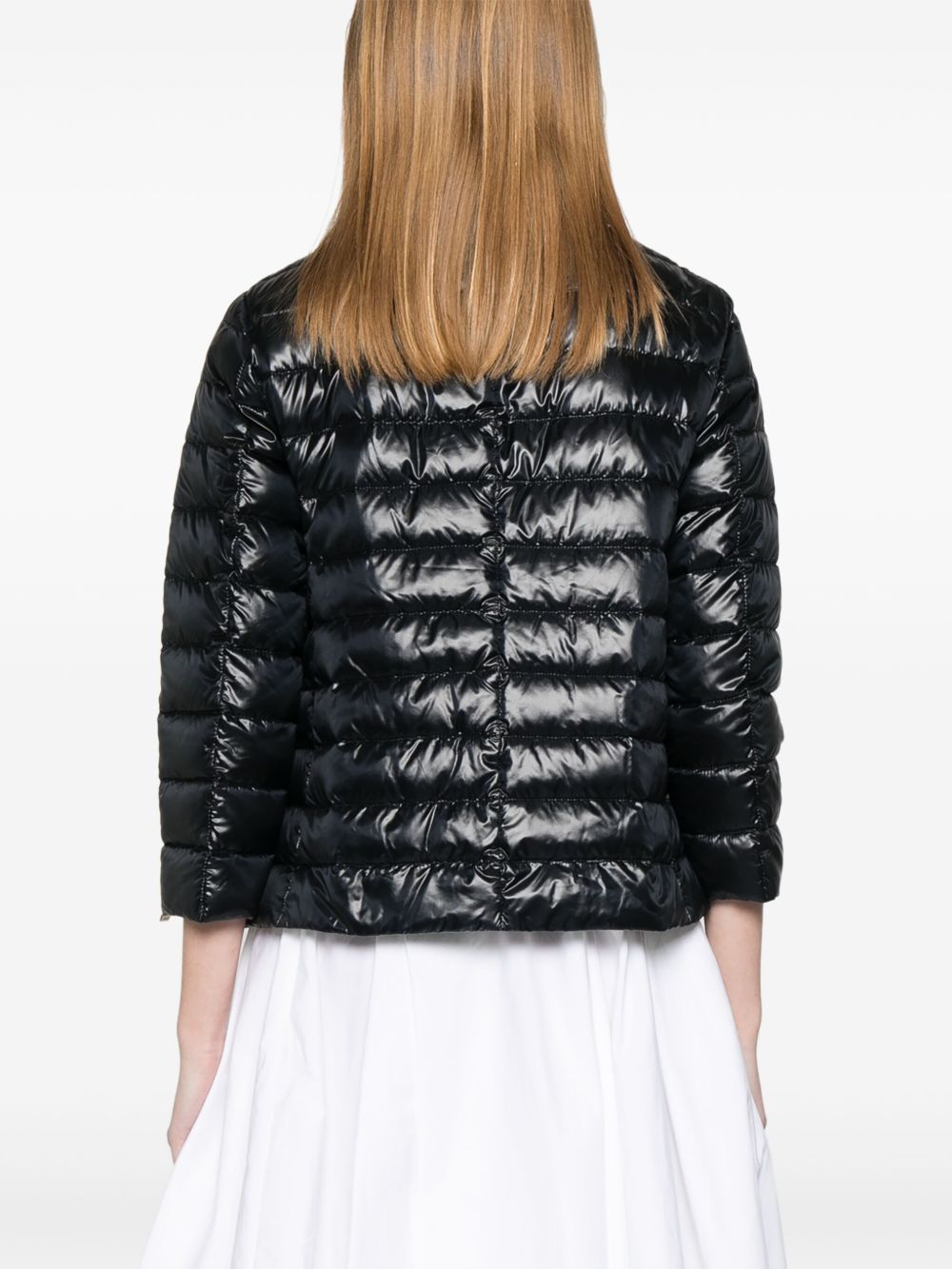 Herno Coats Black nylon down jacket