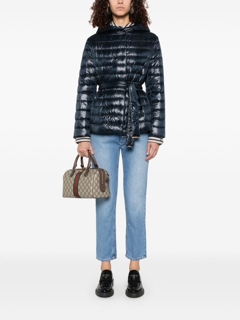 Herno Coats Blue short down jacket