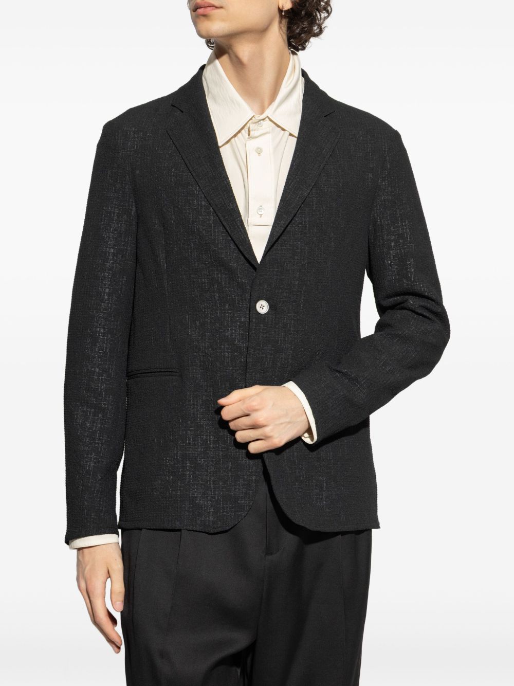 Emporio Armani Jackets Black single-breasted blazer