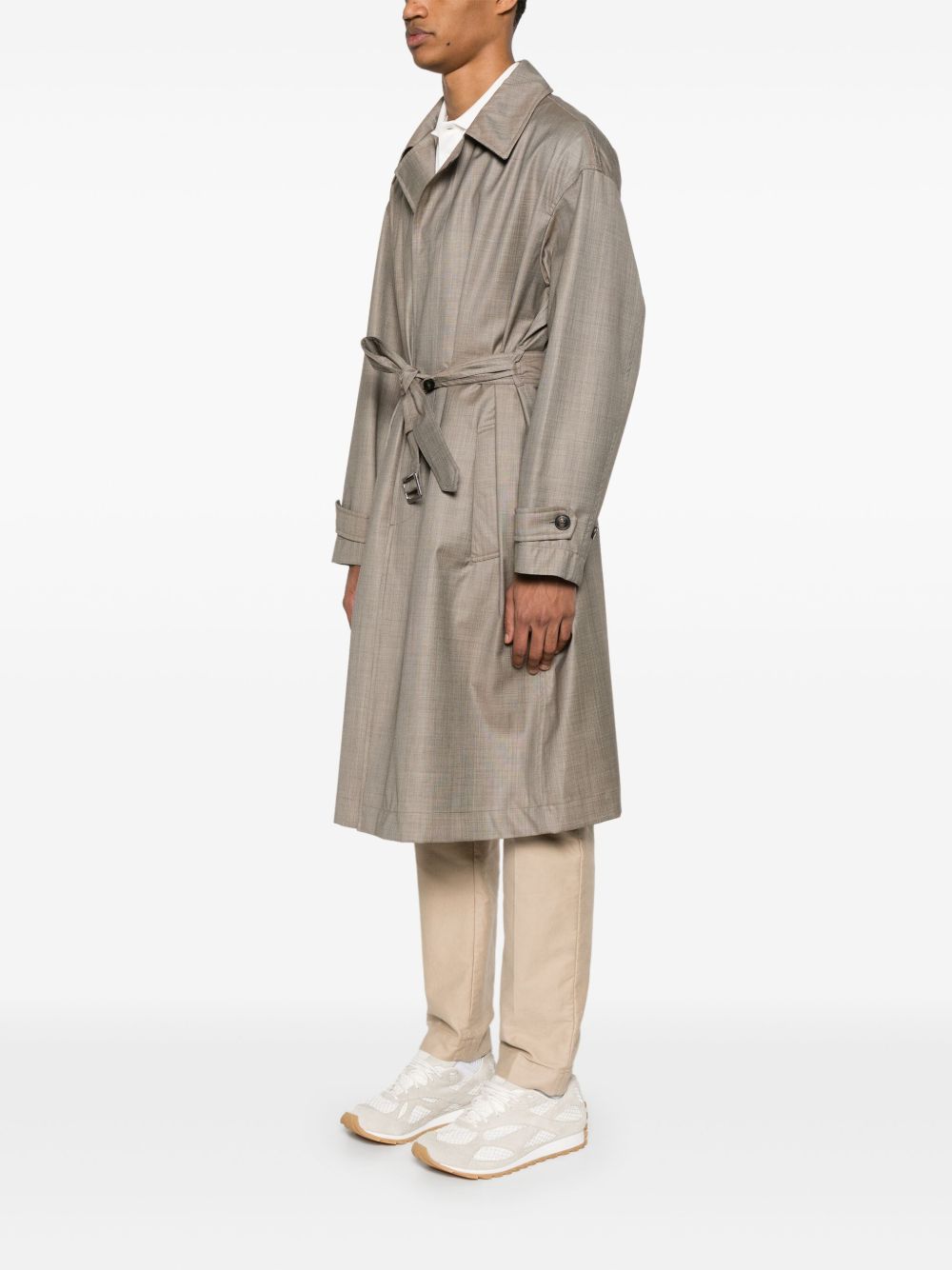 Emporio Armani Coats Beige with Belt Detail