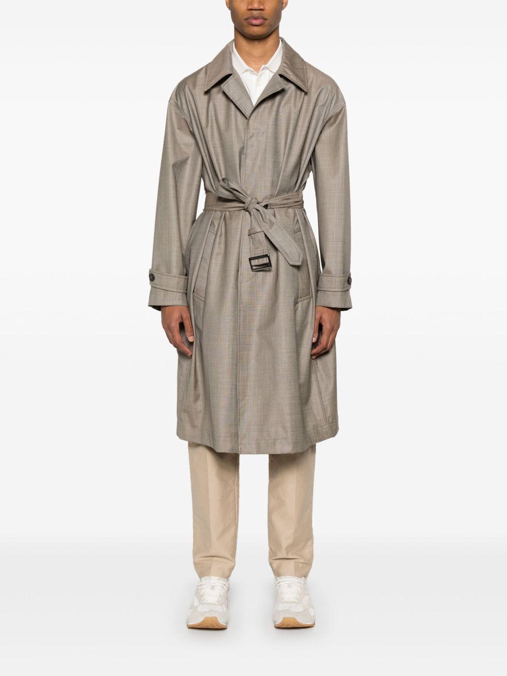 Emporio Armani Coats Beige with Belt Detail