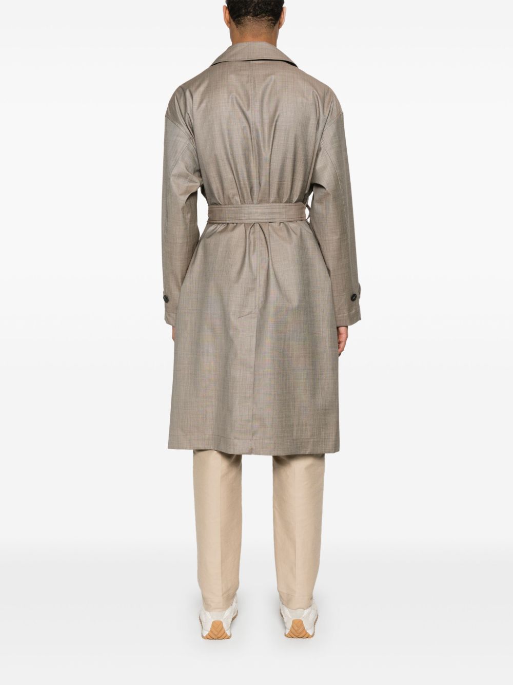 Emporio Armani Coats Beige with Belt Detail