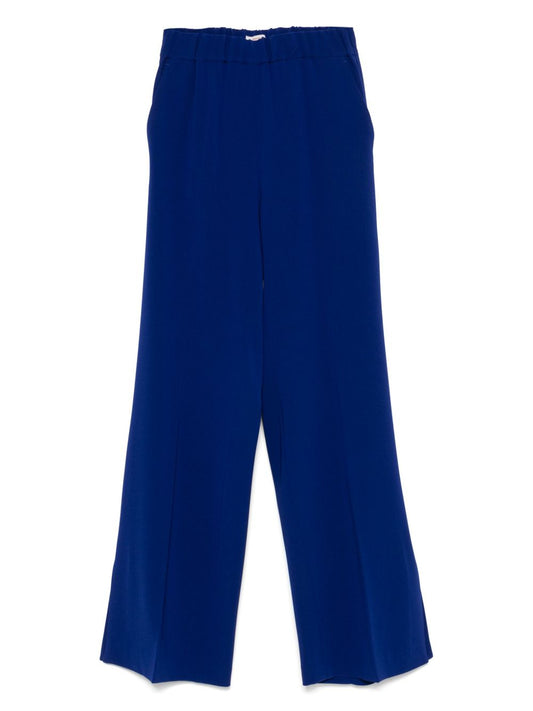 Alberto Biani Navy Blue Cady Trousers