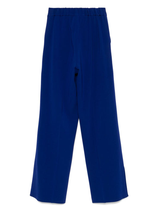 Alberto Biani Navy Blue Cady Trousers