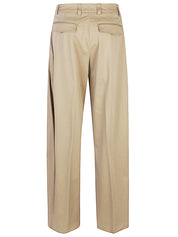 THE LATEST Trousers Beige cotton