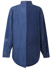 E.L.V. DENIM Shirts Blue