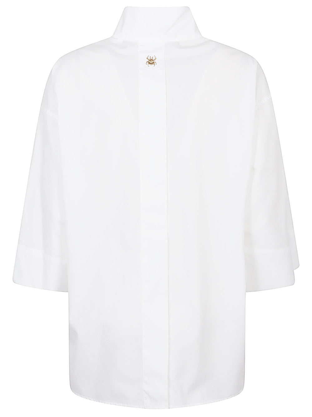 Chemises TRAME AUREE Col Mao en coton blanc