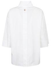Chemises TRAME AUREE Col Mao en coton blanc