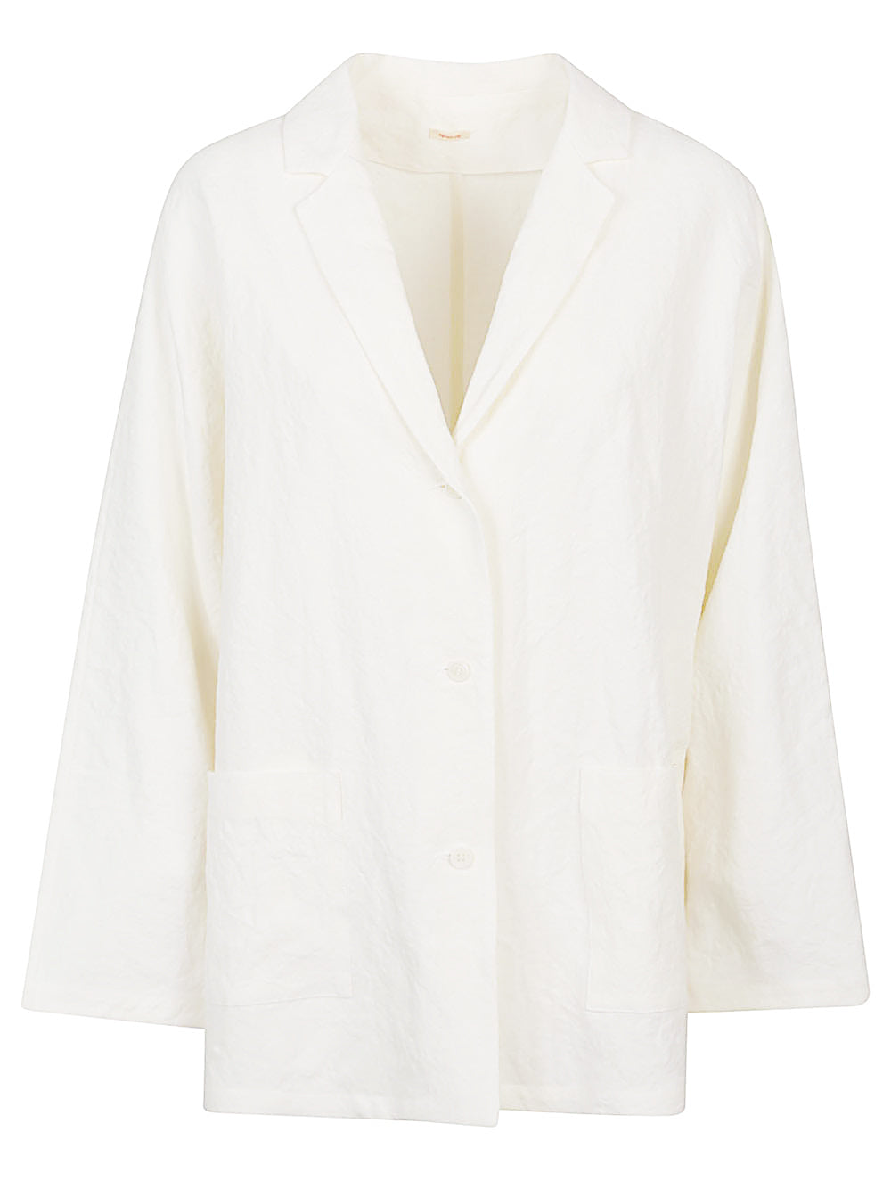 Apuntob Jackets White linen single-breasted