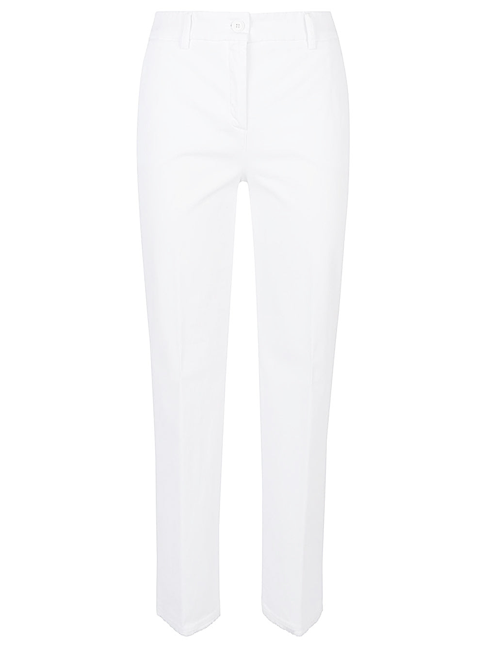 Via Masini 80 Trousers White flared fit