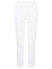 Via Masini 80 Trousers White flared fit