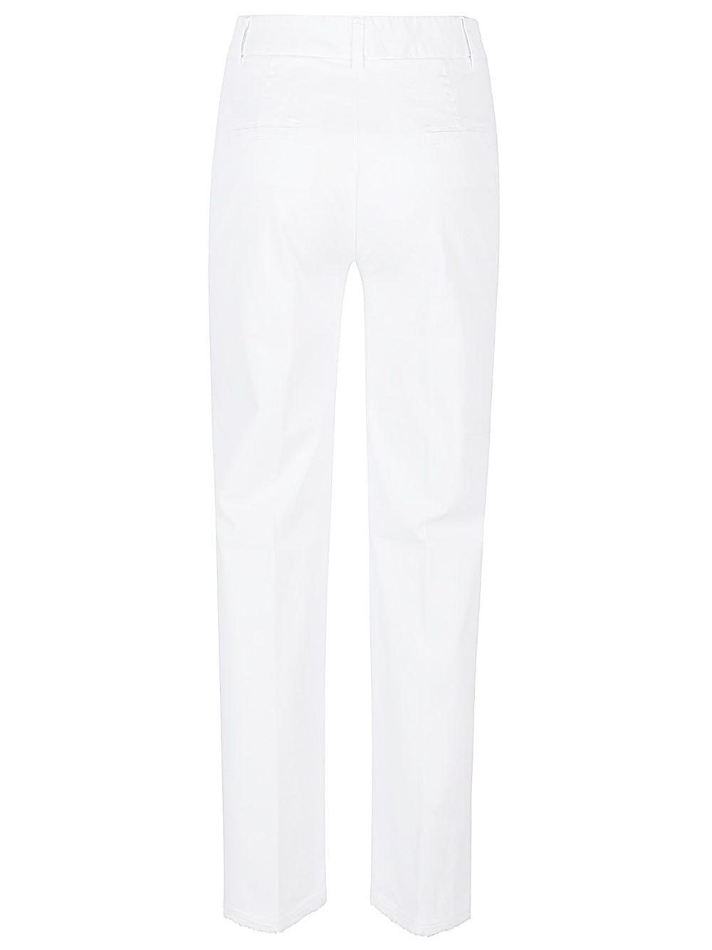 Via Masini 80 Trousers White flared fit