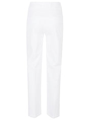 Via Masini 80 Trousers White flared fit