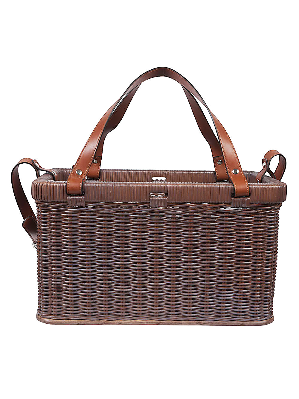 Beige Wicker Basket Bag — Brunello Cucinelli Shopper