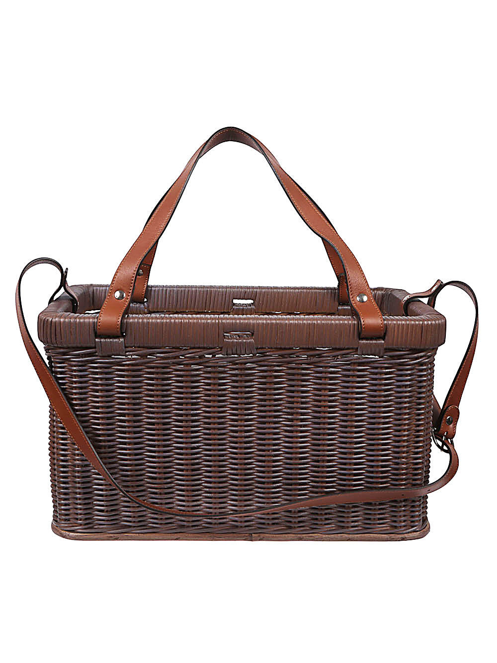 Beige Wicker Basket Bag — Brunello Cucinelli Shopper
