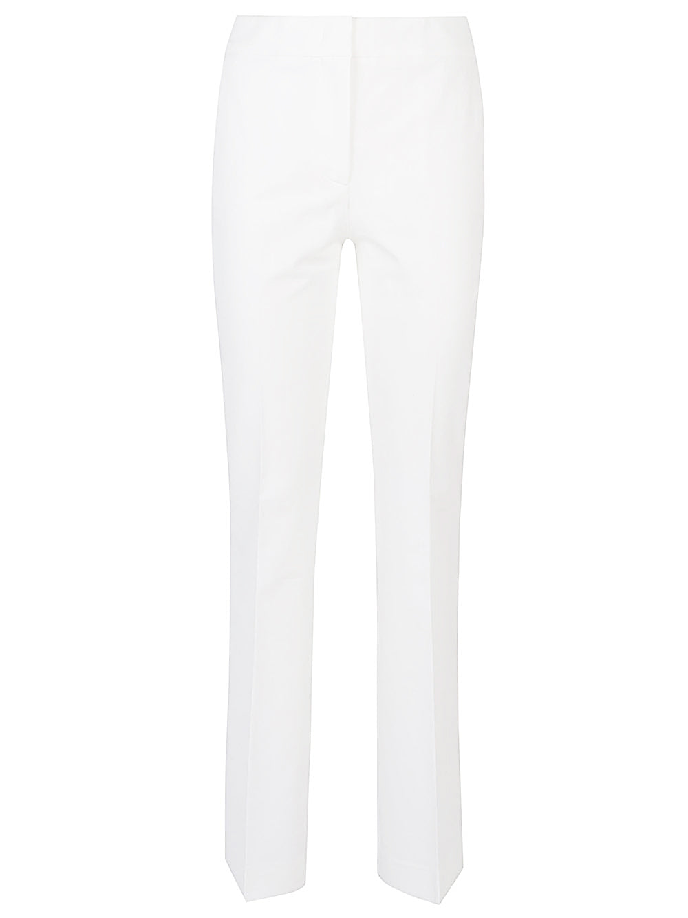 Via Masini 80 Trousers White flared fit