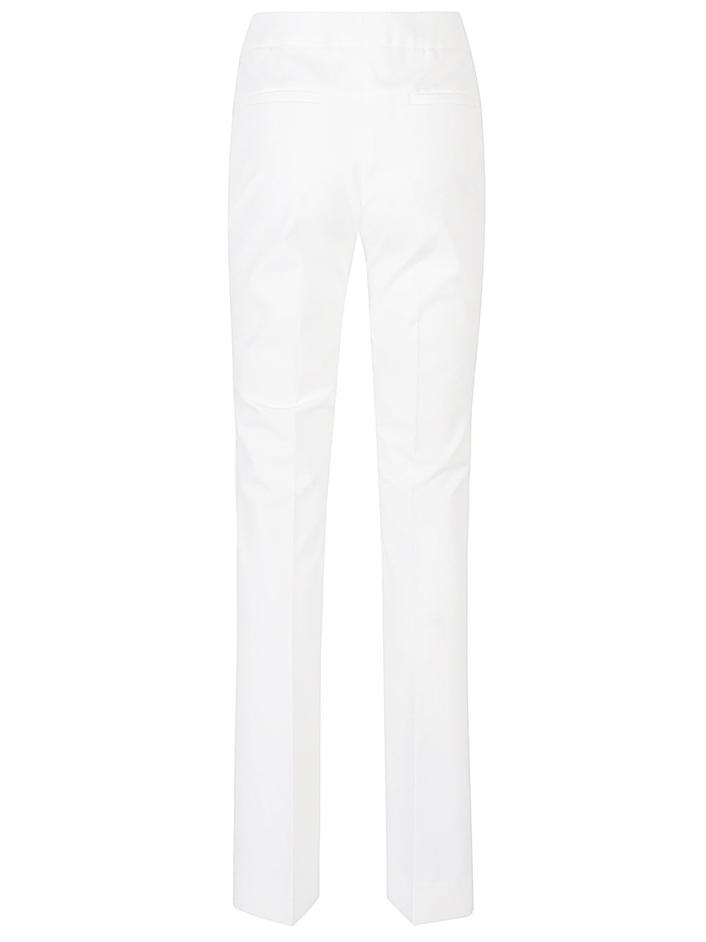 Via Masini 80 Trousers White flared fit