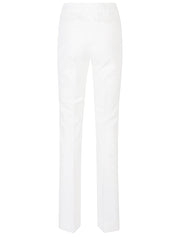 Via Masini 80 Trousers White flared fit