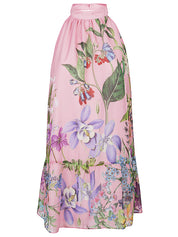 Vestido floral de seda rosa de St. Piece of London