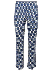 Pantalon Siyu Bleu imprimé multicolore