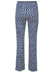 Pantalon Siyu Bleu imprimé multicolore
